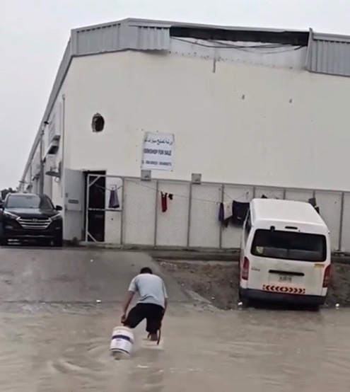 Кадры потопа в Дубае