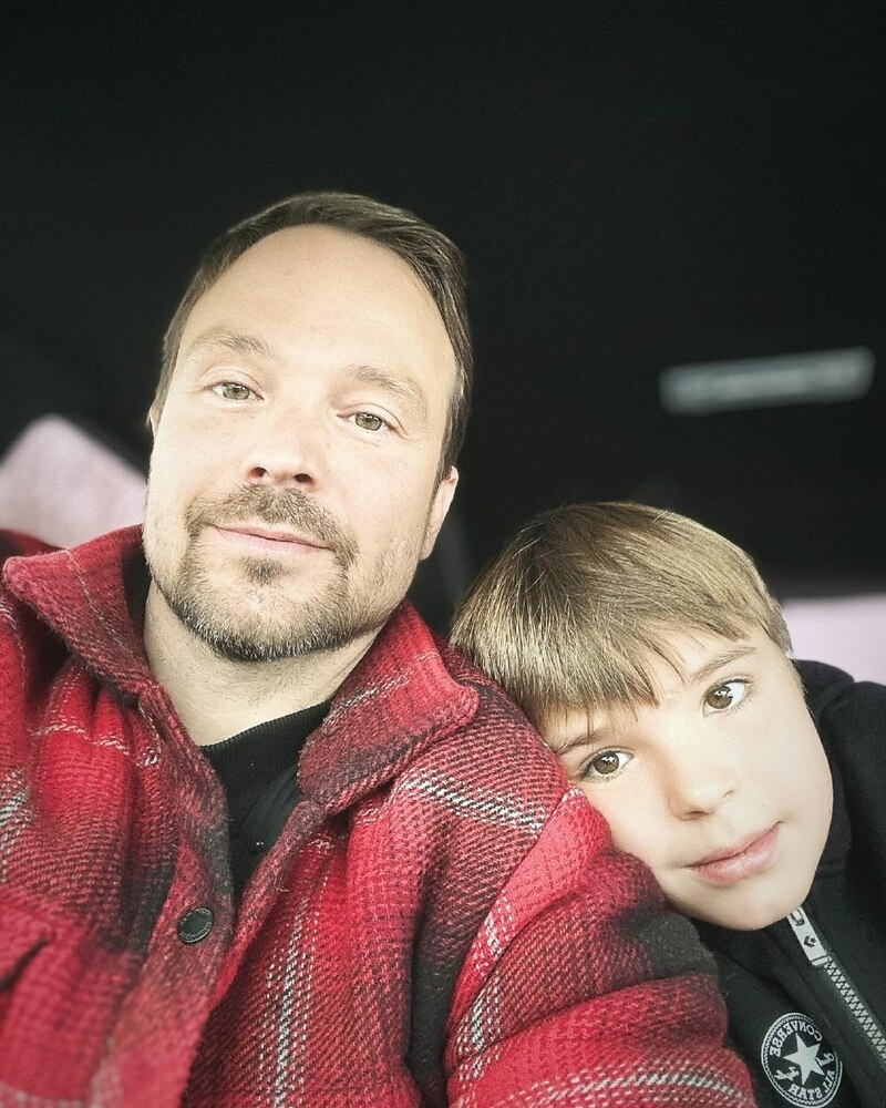 Алексей Чадов провел выходные с сыном Федей