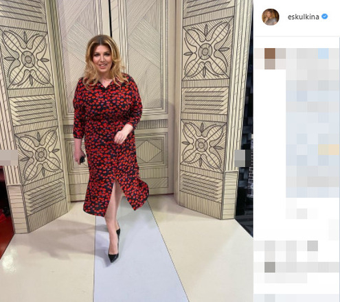 Екатерина Скулкина подменила Надежду Бабкину во время ее болезни на программе "Модный приговор"