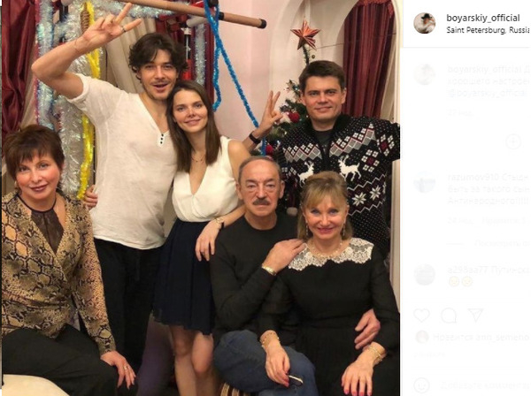 Михаил Боярский, Лариса Луппиан, Сергей и Елизавета Боярские, Максим Матвеев