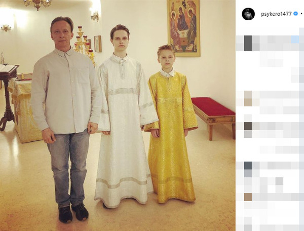 Иван Охлобыстин с сыновьями