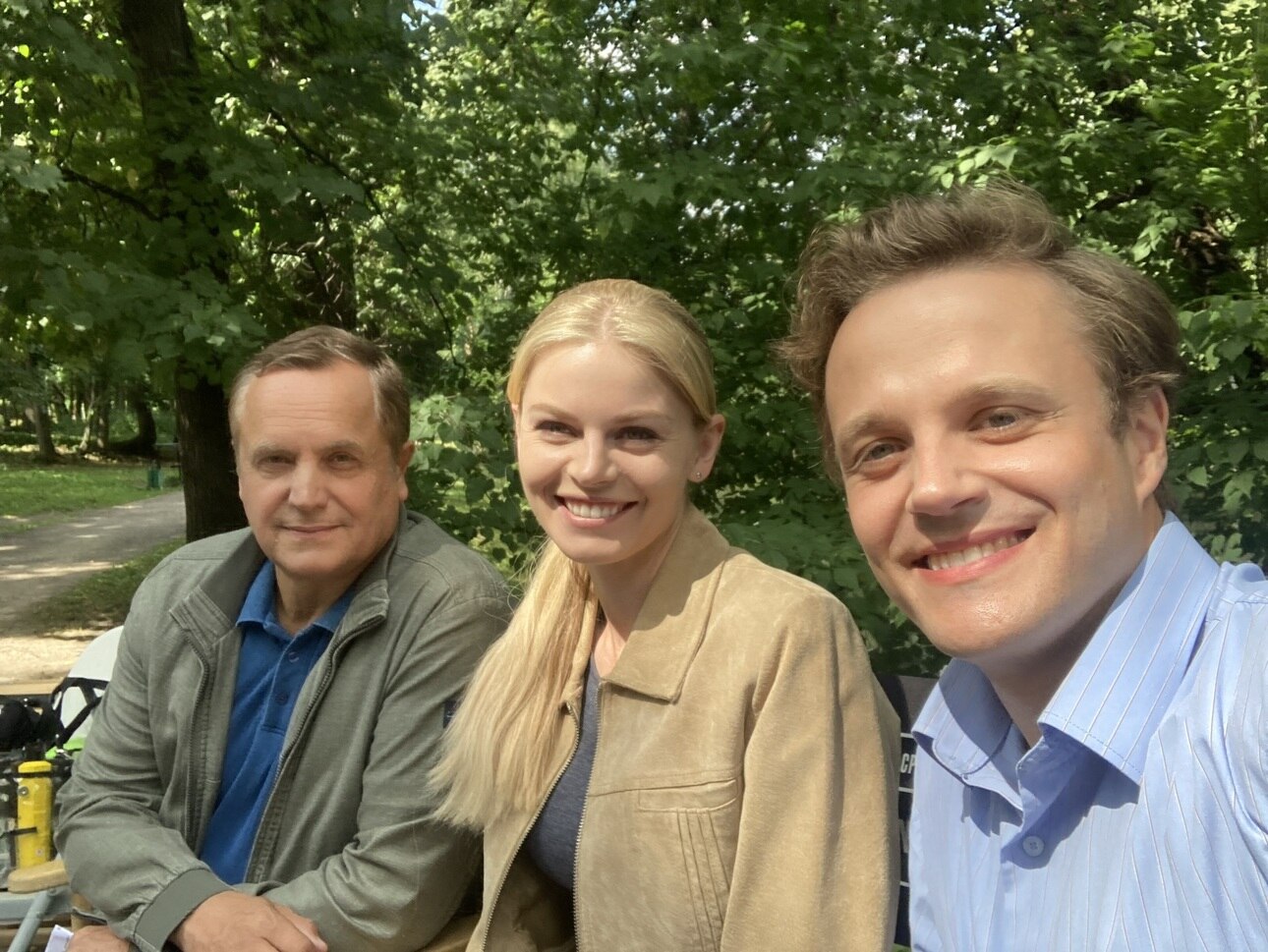 Андрей Соколов с партнерами по сериалу "Вампиры средней полосы"