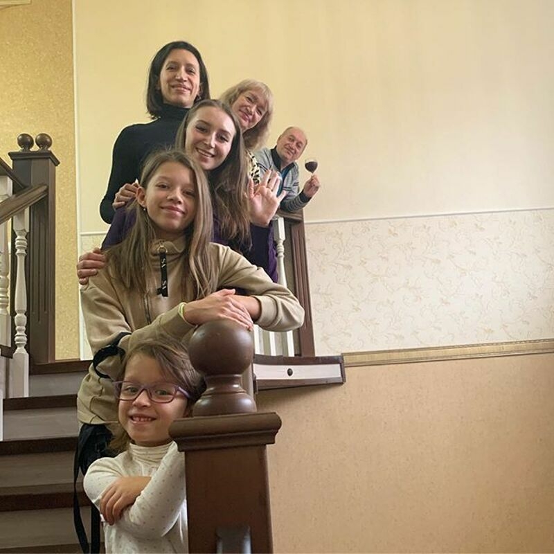 Елена Борщева с родственниками