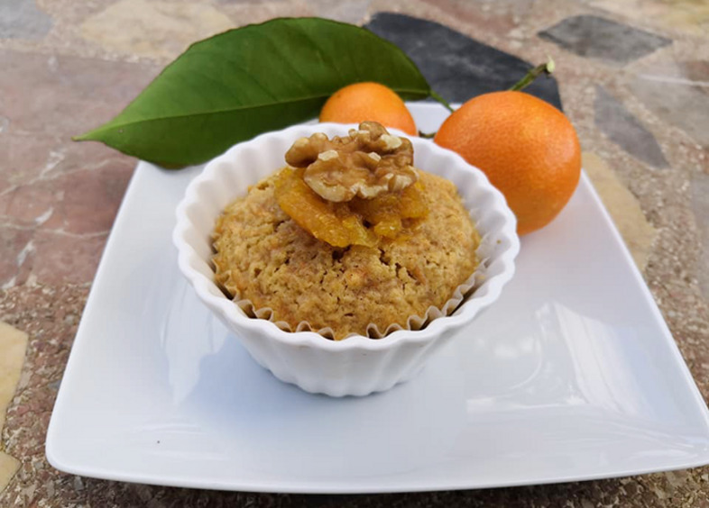 Морковный кекс с грецкими орехами