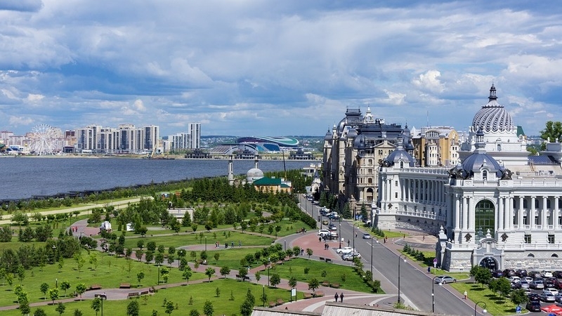 Город очень зеленый