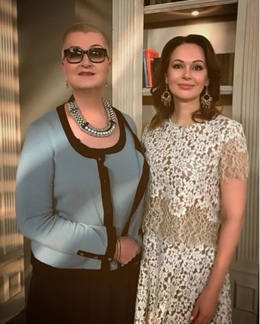 Ирина Безрукова с Татьяной Устиновой