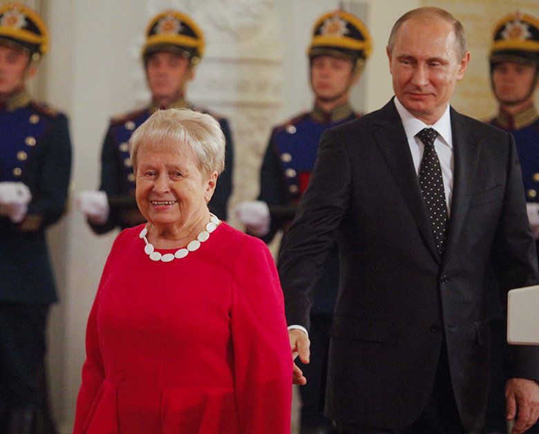 Александра Пахмутова и Владимир Путин