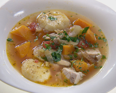 СУП С КУРИЦЕЙ, ОВОЩАМИ И НЬОККИ