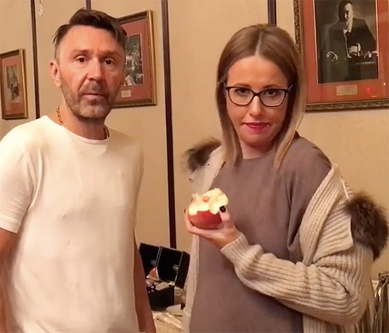 Сергей Шнуров и Ксения Собчак
