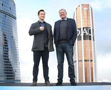 Роберт Земекис и Джозеф Гордон-Левитт в Москве.