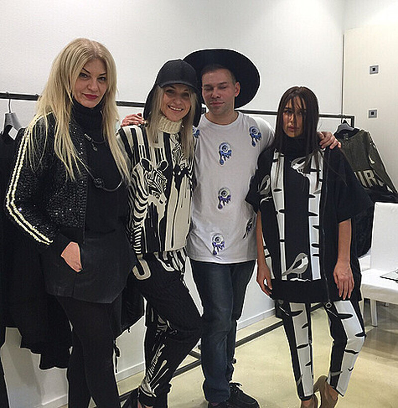 Анна Городжая и Сергей Гринко на Milan Fashion Week. Фото: личный архив Анны Городжей.