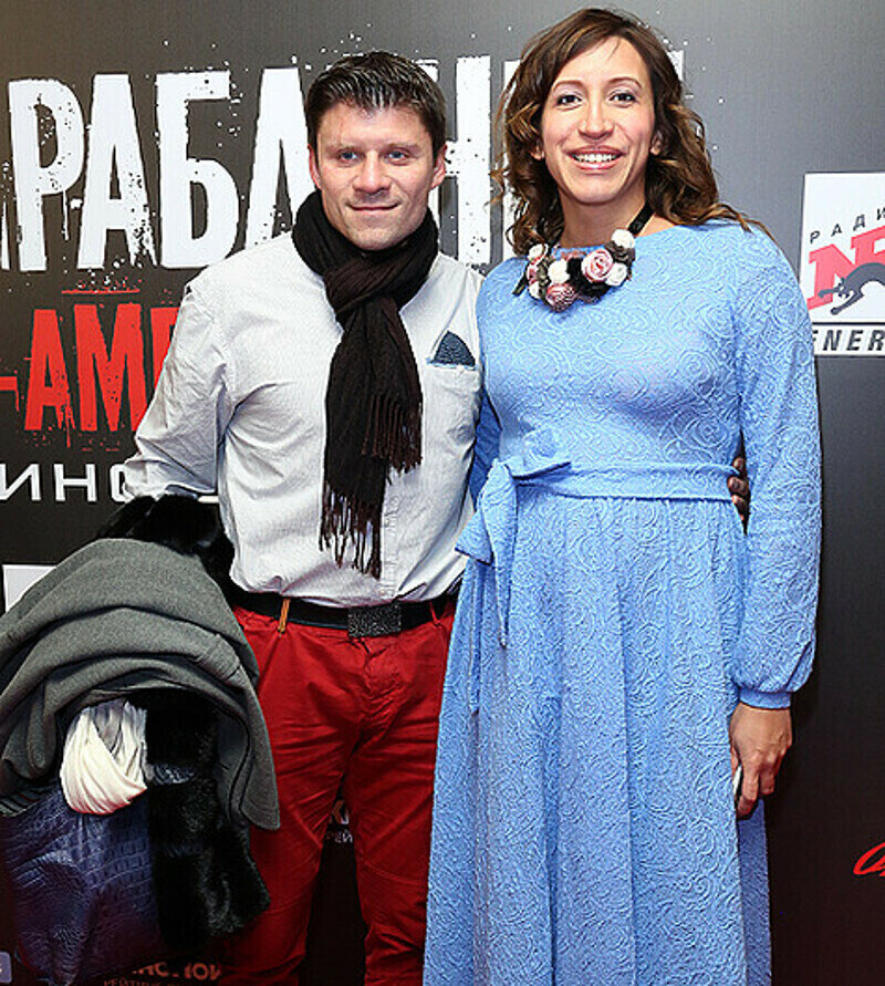 Елена Борщева с мужем.