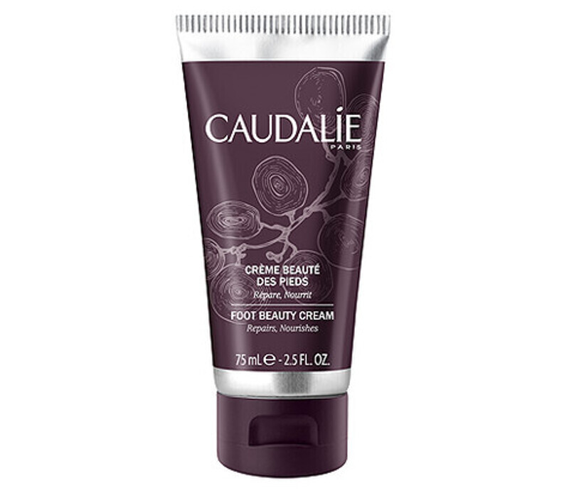 Питательный бальзам Foot Beauty Cream с маслами карите и винограда, Caudalie. Средство нужно наносить массирующими движениями снизу вверх, предварительно разогрев в ладонях. Фото: материалы пресс-служб.
