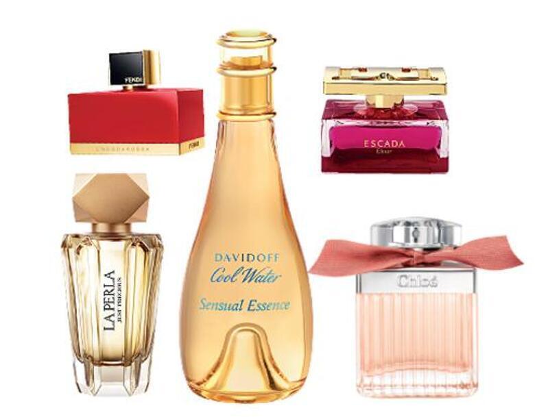 Iris Nobile от Acqua di Parma, Especially Escada Elixir, Fendi L'Acquarossa, Sensual Essence от Cool Water, Roses de Chloe, Just Precious от La Perla.