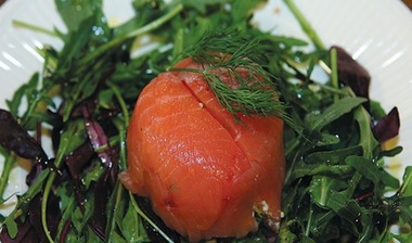 Закуска из семги с рисом